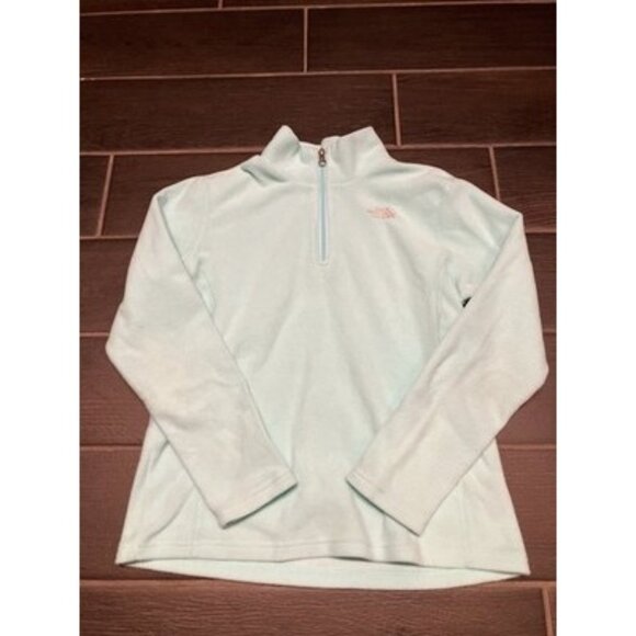 The North Face Youth XL Quarter Zip Pullover Green - Picture 1 of 3